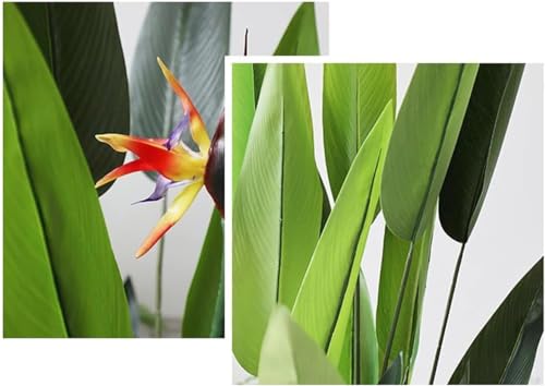 HPTHLY Artificial Tree Potted Artificial Trees Bird of Paradise Faux Plant 4.5 Feet Fake Tree Indoor and Outdoor Fake Plants Evergreen All Seasons More Natural