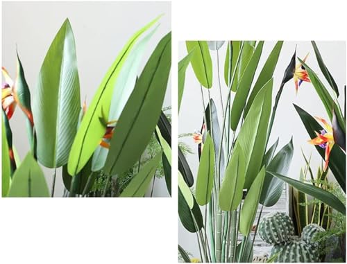 HPTHLY Artificial Tree Potted Artificial Trees Bird of Paradise Faux Plant 4.5 Feet Fake Tree Indoor and Outdoor Fake Plants Evergreen All Seasons More Natural