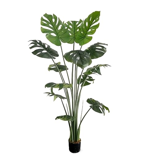 Artificial Planta 150cm Plantas Artificiales Decorativas Grande Árboles Plástico De Interior Y Exterior Decoración for Hogar, Oficina, Casa, Balcón, Dormitorio(1.5m)