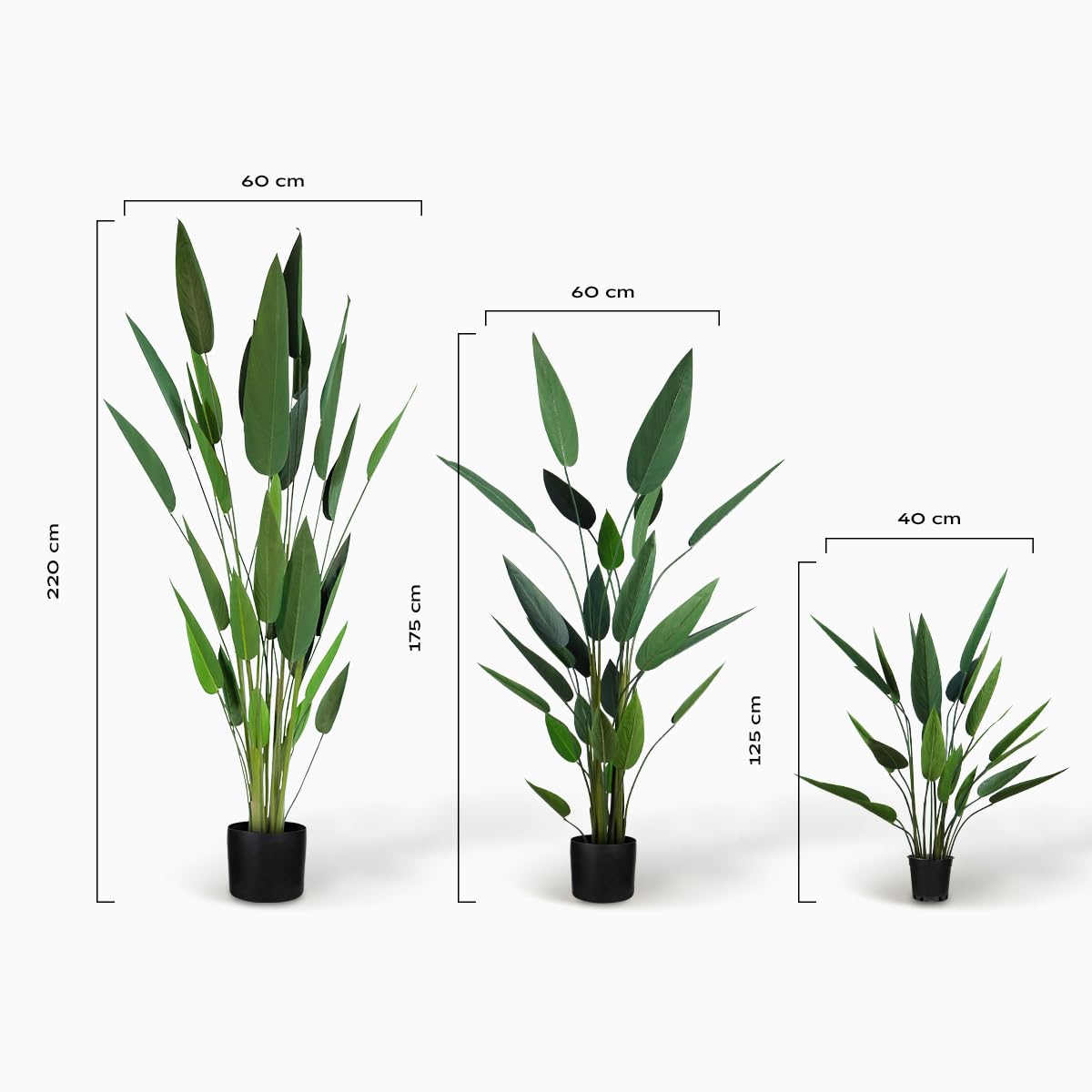 BLAINE | Heliconia 125cm | Plantas Artificiales Decorativas | Planta Artificial Grande | Plantas Artificiales para Interior/Exterior | Planta Artificial Realista Decorativa para Casa | Sin Cuiados