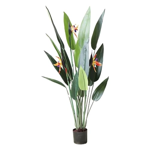 HPTHLY Artificial Tree Potted Artificial Trees Bird of Paradise Faux Plant 4.5 Feet Fake Tree Indoor and Outdoor Fake Plants Evergreen All Seasons More Natural