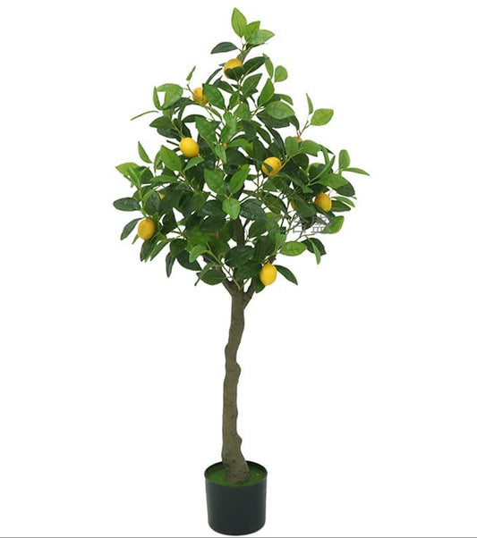 Artificial Lemon Tree Plant 120cm Fake Plants Tree Faux Tall Plant for Indoor Outdoor Decoration Home Living Room