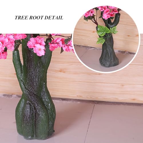 100 Cm Plantas Artificiales Decorativas Con Flores, Grande Bonsai Artificial Realista Planta Artificial Exterior Arbol Artificial Para Porche, Terraza De Jardín, Salón, Dormitorio, Baño