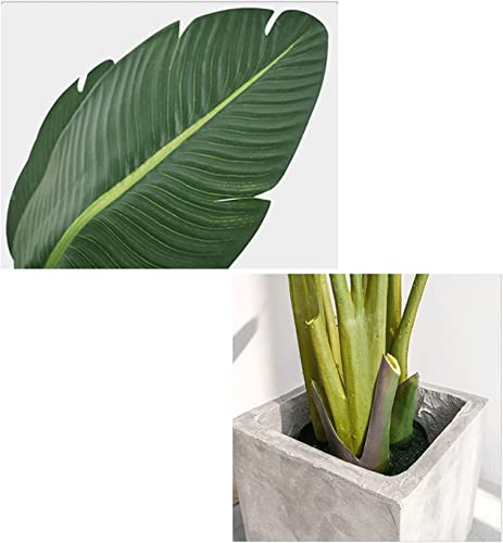 Arbol Artificial Árbol Artificial con Lavabo Negro Hojas Planta Tropical Faux Leaf Fake Frond Plants Forliving Room Ledge Foyer Árboles (Size : 120cm)