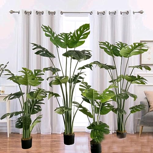 Artificial Planta 150cm Plantas Artificiales Decorativas Grande Árboles Plástico De Interior Y Exterior Decoración for Hogar, Oficina, Casa, Balcón, Dormitorio(1.5m)