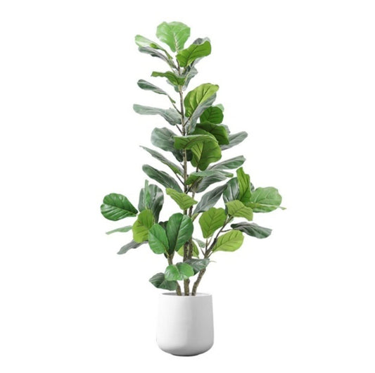 Arbol Artificial Large Artificial Plants Branch Tropical Ficus Fake Banyan Tree Plastic Leaves Simulation Tree For Home Garden Decor Árboles (Color : A, Size : 130)