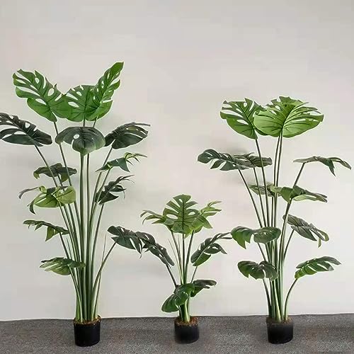 Artificial Planta 150cm Plantas Artificiales Decorativas Grande Árboles Plástico De Interior Y Exterior Decoración for Hogar, Oficina, Casa, Balcón, Dormitorio(1.5m)