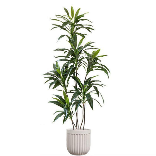 Plantas Artificiales Decorativas Grandes 150cm Ficus Artificial con Troncos Naturales Arbol Artificial Ideal for Interior Y Exterior Hogar Decoración(150cm)