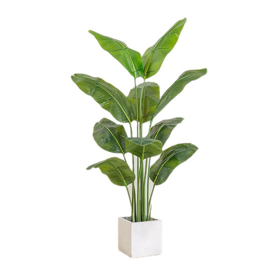 Planta De Simulación De Árbol De Bonsái Artificial, Plátano De Viajero, Planta Verde Falsa En Maceta, for Decoración De Esquina De Balcón De Sala De Estar Interior/Exterior, 160cm(1.6m)