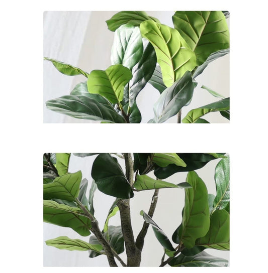 Arbol Artificial Large Artificial Plants Branch Tropical Ficus Fake Banyan Tree Plastic Leaves Simulation Tree For Home Garden Decor Árboles (Color : A, Size : 130)