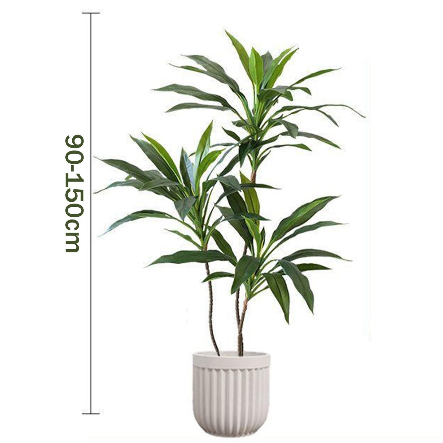 Plantas Artificiales Decorativas Grandes 150cm Ficus Artificial con Troncos Naturales Arbol Artificial Ideal for Interior Y Exterior Hogar Decoración(150cm)